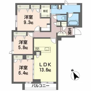 アマテラス泉中央【2階】の間取り