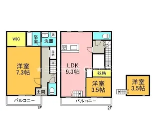 鹿児島県姶良市平松【アパート】の間取り