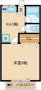 アゼリア九番館【1階】の間取り