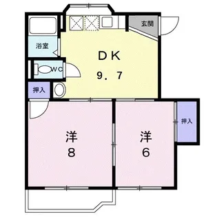 グリーンハイツA【2階】の間取り