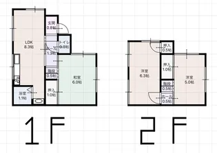高知県高知市北秦泉寺【一戸建】の間取り