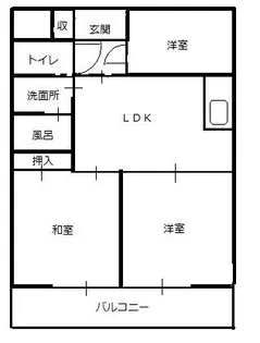 シャトーレ滝ノ水【3階】の間取り