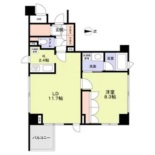 東京都渋谷区恵比寿1【マンション】の間取り