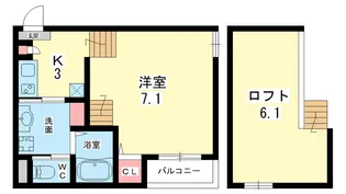 大阪府豊中市庄内東町6【アパート】の間取り