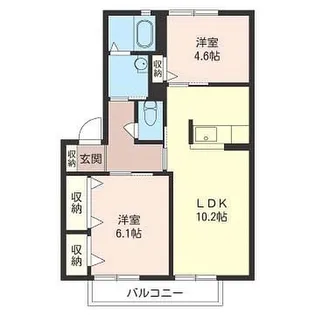 イーグル山手【2階】の間取り