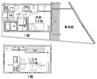 ぴあ下中野【2階】の間取り