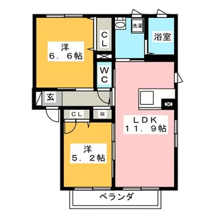 セラセゾン A【2階】の間取り