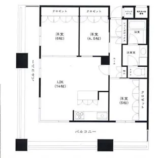 Dグラフォート神戸三宮タワー【17階】の間取り