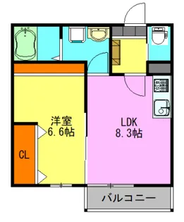 セミカ葛城II【3階】の間取り