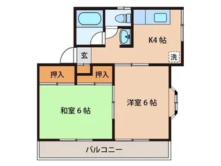 プランドールZAIZEN杢師【2階】の間取り