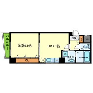 日興桜川ハイツ【8階】の間取り