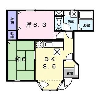 メゾンソレイユI【1階】の間取り