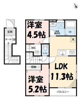 リーブルファイン久喜南【2階】の間取り