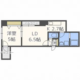 ラクラス札幌北7条【9階】の間取り