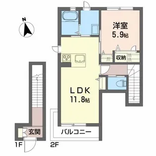 TriM志家町【2階】の間取り