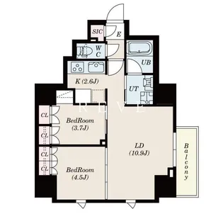 MFPRコート日本橋馬喰町【4階】の間取り