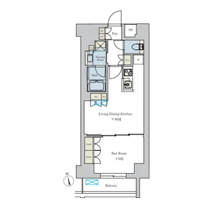 Brillia ist 池尻大橋 ブリリアイスト池尻大橋【7階】の間取り