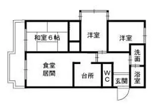 ヴィラウィスタリア【5階】の間取り