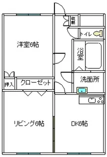 稗田アカマツハイツ【2階】の間取り