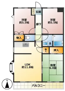 フランソレイユ【4階】の間取り
