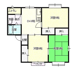 ロイヤルハイツA棟【2階】の間取り