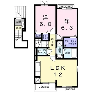 セレノB【2階】の間取り