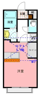ディアージュ美原【3階】の間取り