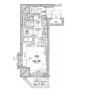 パレステュディオ五反田 STATION FRONT【9階】の間取り