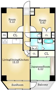 目黒プラザ【12階】の間取り