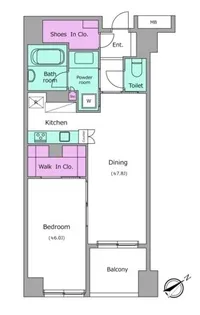 レジディア日本橋浜町【3階】の間取り