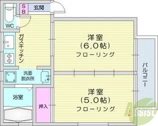 山田ハイツ【2階】の間取り