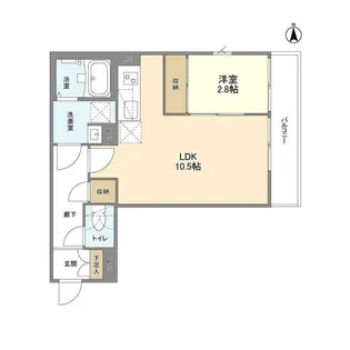 ウェルスクエア新中野II【2階】の間取り