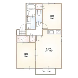 セジュールTA棟【1階】の間取り