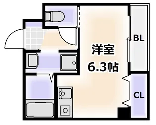 天王寺北Rマンション【3階】の間取り