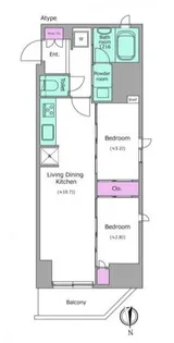 ワンルーフレジデンス上野御徒町(ONE ROOF RESIDENCE)【3階】の間取り
