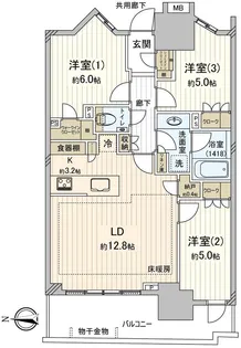 幕張ベイパーク ライズゲートタワー【15階】の間取り