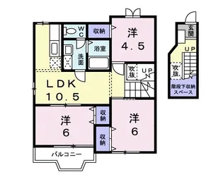 カーサグランビューA【2階】の間取り