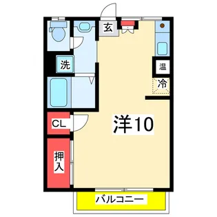 ヴェルディフクダII【2階】の間取り