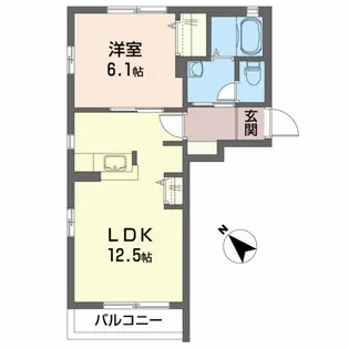 シャーメゾン八反田【1階】の間取り