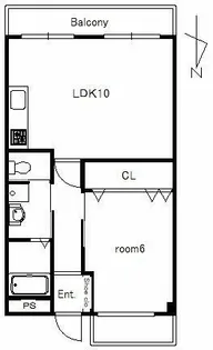 ルボワ平喜【9階】の間取り