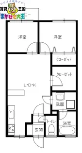 鳴滝ハイツ【1階】の間取り