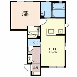 マストタウン長倉【1階】の間取り
