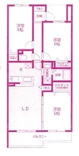 モントルー宮崎台【2階】の間取り