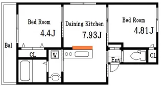 クレディ西小岩【4階】の間取り