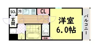 Primavera Nishi Shinsaibashi【3階】の間取り