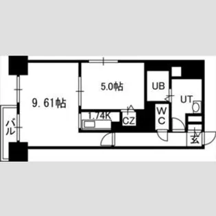 PRIME URBAN札幌医大前【7階】の間取り