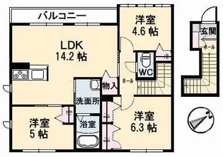 グランヴィル【2階】の間取り