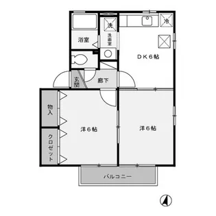 ブラン・メゾンC【1階】の間取り