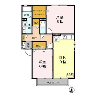 ベル・ヴィレッジ ABCDE【2階】の間取り