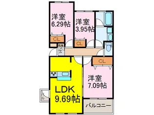 花水木の里A棟【1階】の間取り